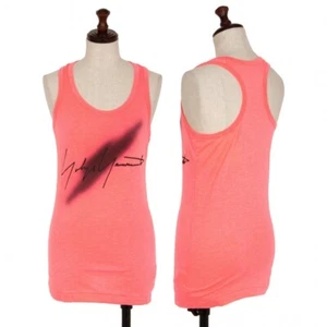 Yohji Yamamoto FEMME Spray Logo Print Sleeveless Shirt Size 2(K-115748) - Picture 1 of 12