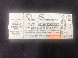 Washington Senators  vs. New York Yankees Opening Day Ticket  04/10/67