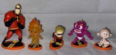 Disney Pixar Jakks Increíbles Lote de 5 Figuras de Acción Juguetes Decoración de Pasteles Foto 1 de 4