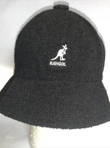 KANGOL K3050ST BERMUDA CASUAL BUCKET HAT SIZE MEDIUM BLACK GOOD USED CONDITION - Picture 1 of 12