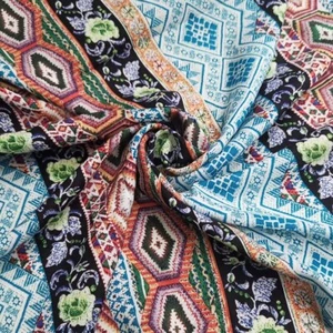 1yard X 1.48meter Bohemian Dress Material Viscose Poplin Fabric Soft Patchwork - Picture 1 of 6