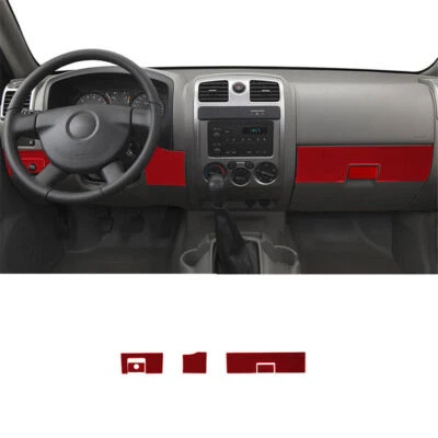 For Colorado 2004-12/Canyon 2005-12 Red Carbon Fiber Dashboard Cover Trim Kit 5* - Изображение 1 из 4