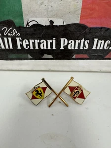 Ferrari Part 250A -34-870-00 Crossed Flags Ferrari/Pininfarina Badge On Lid - Picture 1 of 5