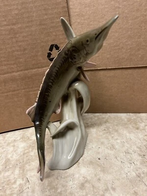 Vintage Royal Dux Sturgeon Wild Fish Porcelain Figurine Czech Bohemian - Image 1 of 4