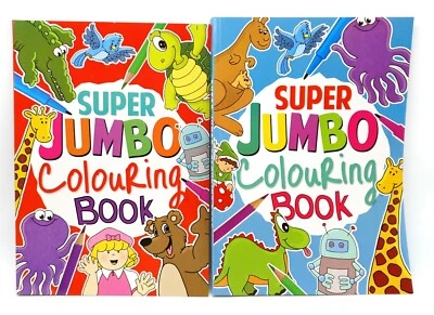 A4 Super Jumbo Kids Colouring Book Travel Fun Animal Art Craft Creative Hobby - Image 1 of 4