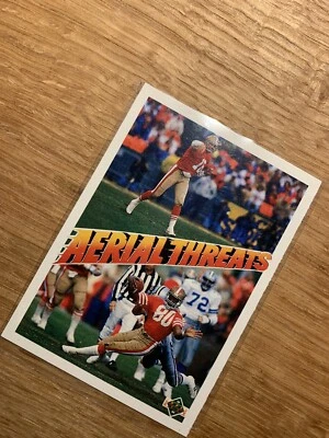 Cartão de arroz ameaças aéreas Joe Montana e Jerry - Imagem 1 de 2