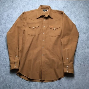 Camicia Vintage Flying R Ranchwear Ruddock Tela Jac Uomo LT Alta Marrone Perla Snap - Foto 1 di 10