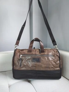 John Varvatos Star USA Waxed Leather Duffel Bag WORLDWIDE SHIPPING T 1000 - Picture 1 of 22