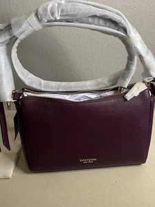 Neu mit Etikett Kate Spade Umhängetasche raffiniertes genarbtes Pflaumenleder UVP 298,00 - Bild 1 von 24