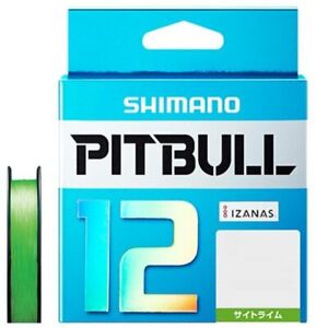 Shimano Pitbull X12 200m 28.4lb #1.2 Braided PE Line Lime Green Japan