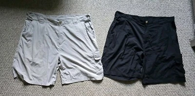 LOTE DE 2 Pantalones Cortos Chinos ExOfficio Para Hombre 40 Beige/Negro Nylon Carga Bolsillo ExOfficio Exenderista Foto 1 de 4