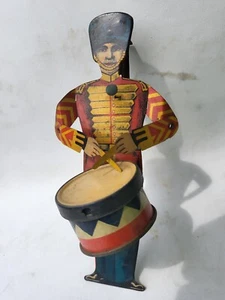 Tin toy 1930's NO INGAP NO CARDINI mechanical Pinotti-Italy TAMBURINE SOLDIER  - Picture 1 of 19