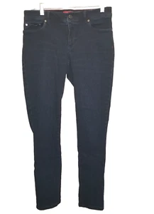 LL Bean Jeans Womens 10 Skinny Stretch Denim Dark Wash Reflective 29" Inseam - Picture 1 of 18