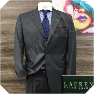 RALPH LAUREN Mens Suit 2 Piece Set Size 42R Jacket Blazer Pants Wool Classic - Picture 1 of 15