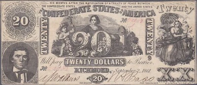 Confederate T20 Twenty Dollar Note - Image 1 of 2