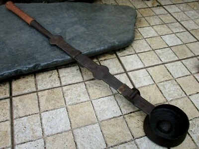 Antique Museum 19th Century Himalayan Handmade Ornated Iron Incense Burner Pan - Image 1 of 4