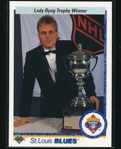 1990-91 Upper Deck #203 Brett Hull Lady Bing ganador del premio como nuevo - Imagen 1 de 2
