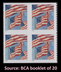 US 5658 Flags F block 4 (from BCA booklet) MNH 2022 - Picture 1 of 1