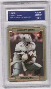 EMMITT SMITH ROOKIE CARD Cowboys GEM MINT 10 Dallas Football 1990 ACTION PACKED - Picture 1 of 1