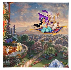 Thomas Kinkade Aladdin Print 14”x14” Gallery Wrapped Canvas With COA - Picture 1 of 4