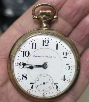 Reloj Bolsillo Vintage 1905 Hamilton 940 21 Joyas Grado Ferroviario Talla 18s GF Foto 1 de 4