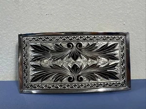 Fibbia cintura Southwest Hippie Western Cowgirl cowboy floreale anni 80 NOS vintage - Foto 1 di 7