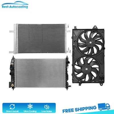 Алюминиевый радиатор конденсатор и вентилятор охлаждения набор для 2011 2012-2016 Buick LaCrosse - Изображение 1 из 4