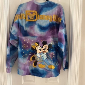 Disney 50th Anniversary Mickey And Minnie Castle Tie Dye Spirit Jersey Medium - Picture 1 of 10