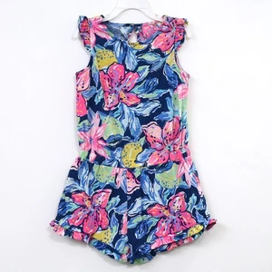 Lilly Pulitzer Kids Girls Mini Romper Ruffle Floral Printed S 4-5 Years 281097 - Picture 1 of 4
