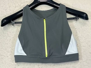 Athleta Crop Top Bra Activewear Racerback Yoga Gym Fitness Size Small Gray - Picture 1 of 7