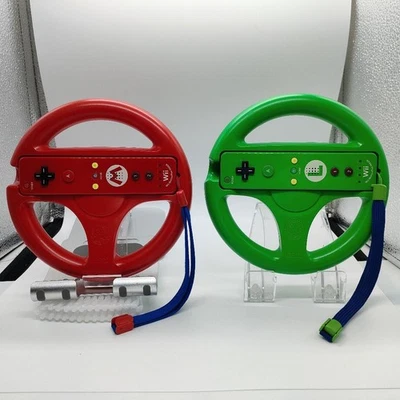 Nintendo Mario Kart Wii Handle wii remote control 2pcs each set used from japan - Image 1 of 4