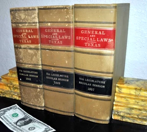 TEXAS LEGISLATIVE SESSIONS. 1941, 1949 & 1957 General & Special Laws - Picture 1 of 19