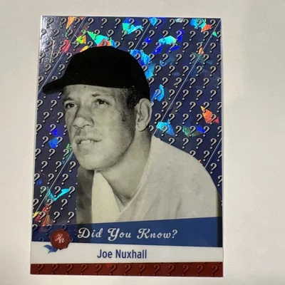 Joe Nuxhall 2025 исторические автографы Did You Know Ice 13/75 красные - Изображение 1 из 3