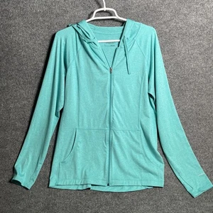 Patagonia Seabrook Hoodie Womens Sz L Teal Blue Lightweight Full Zip - Picture 1 of 13
