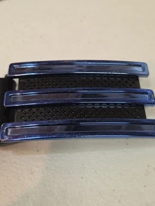 Adidas Cintura Fibbia 3 Strisce Uomo 36 Nera Ecopelle Blu Fibbia Metallo Regolazione - Foto 1 di 6