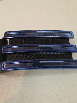 Adidas Cinturón Hebilla 3 Rayas Hombre’s 36 Negro Imitación Cuero Azul Metal Hebilla Ajuste Foto 1 de 4