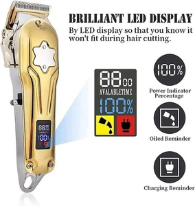Cordless Hair Cutting Kits for Men Limit Comb, USB Rechargeable Directed Screen - Picture 1 of 11