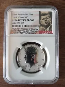 2018 S Kennedy Half Dollar Silver Reverse Proof - NGC PF70 - Picture 1 of 2
