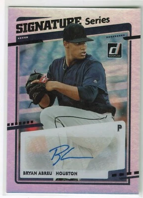 2020 Donruss Signature Series #40 Bryan Abreu Houston Astros - Image 1 of 2