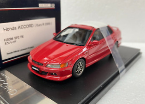 po 1:43 HI STORY HS096RE HONDA ACCORD EURO R CL1 RED 2000 resin scale model car