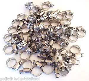 50 ABRAZADERAS DE MANGUERA DE ACERO INOXIDABLE INDUSTRIAL GOLIAT 1/4" - 1/2" SSHC12 8MM-12MM - Imagen 1 de 1
