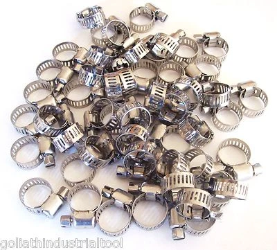 GOLIATH INDUSTRIAL TOOL 50 GOLIATH INDUSTRIAL STAINLESS STEEL HOSE CLAMPS 1/4" - 1/2" SSHC12 8MM-12MM