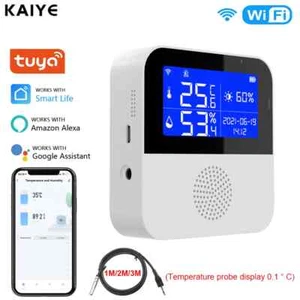 Tuya Smart Home WIFI Temperatura Humedad Sensor Alarma Higrómetro Termómetro - Imagen 1 de 31