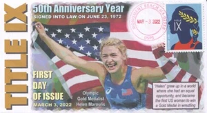COVERSCAPE computer generated "Title IX" 50th anniversary. 2022 U/O fdc - Picture 1 of 2