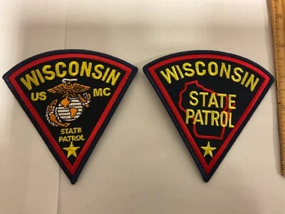 Juego de 2 parches de coleccionistas de la Patrulla Estatal de Wisconsin Foto 1 de 3