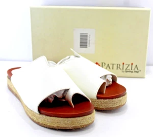 Patrizia By Spring Step Women Toeloop Espadrilles Sandals Size 10.5-11 white NEW - Picture 1 of 8