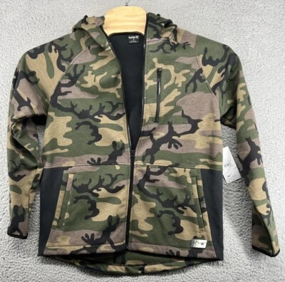Chaqueta softshell Hurley Wilder camuflada con cremallera completa con capucha cremallera completa para hombre S nueva con etiquetas Foto 1 de 4