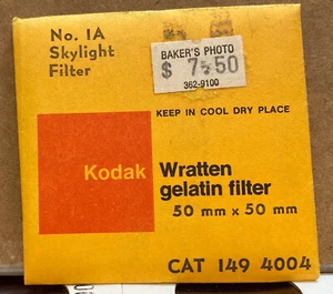 FILTRO DE GELATINA KODAK WRATTEN NO. Cuadrado 1A 2" o 50 mm - Imagen 1 de 3