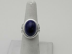 David Yurman sterling silver Oval Ring Lapis Lazuli 13x18mm Size 8