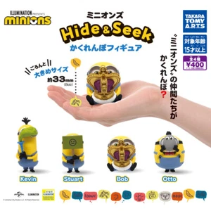 TAKARA TOMY Minions Hide & Seek Figure All 4 Types Set Full Comp Gacha Capsule - Picture 1 of 10
